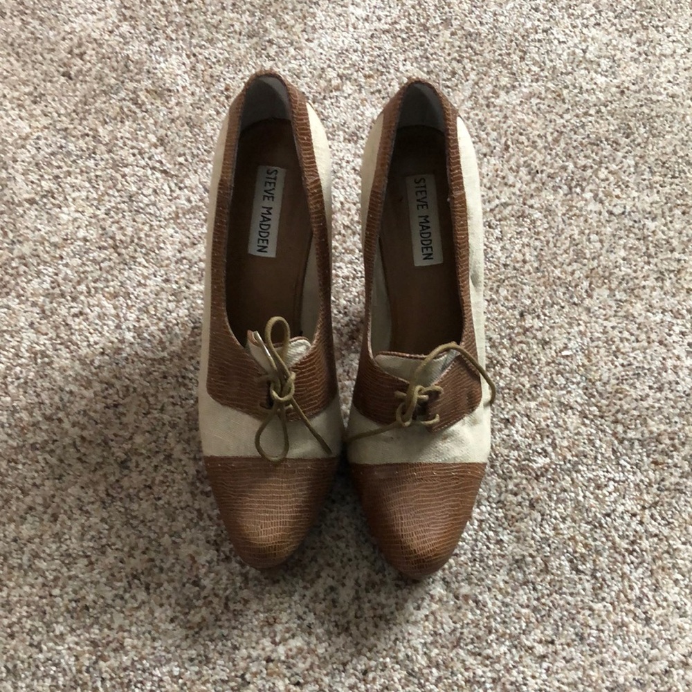 Steve Madden tie front heels